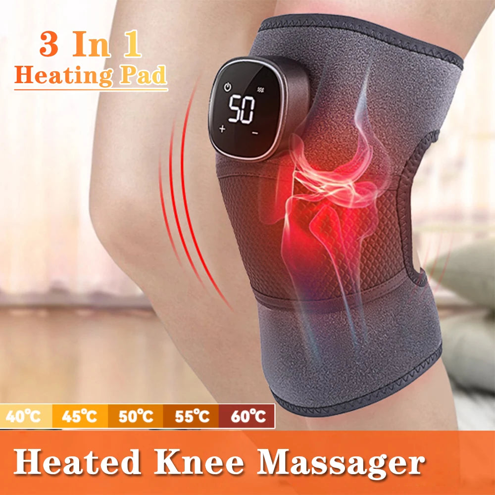 Electric Heating Knee Pad Massager Vibration Physiotherapy