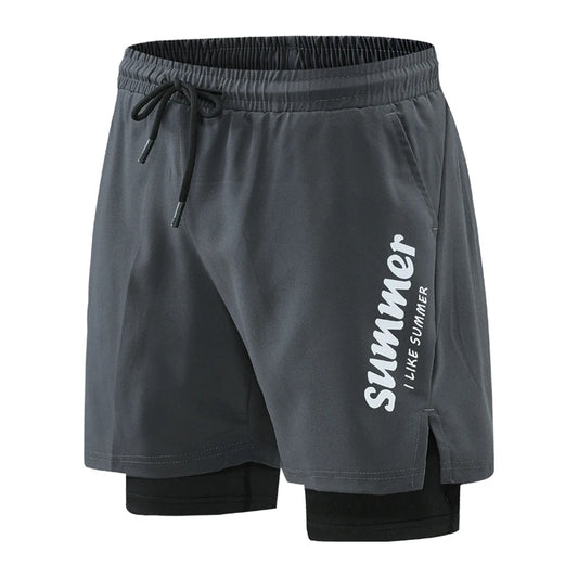 Double layer Jogger Shorts 2 in 1