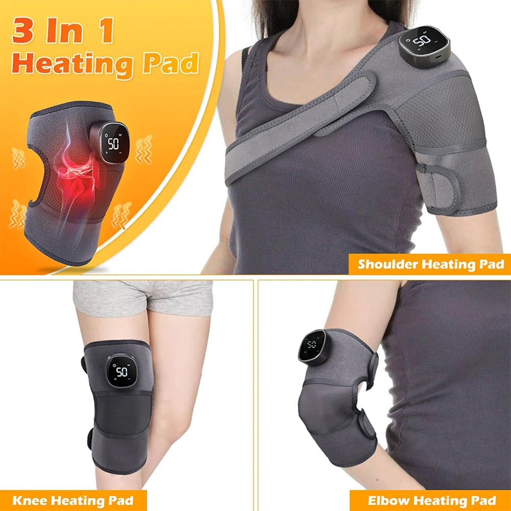 Electric Heating Knee Pad Massager Vibration Physiotherapy