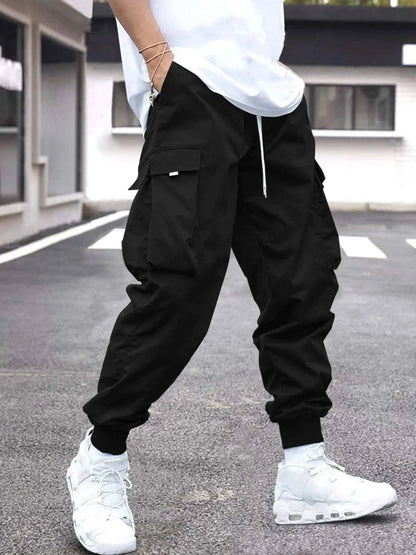 Flap Pocket Drawstring Pants