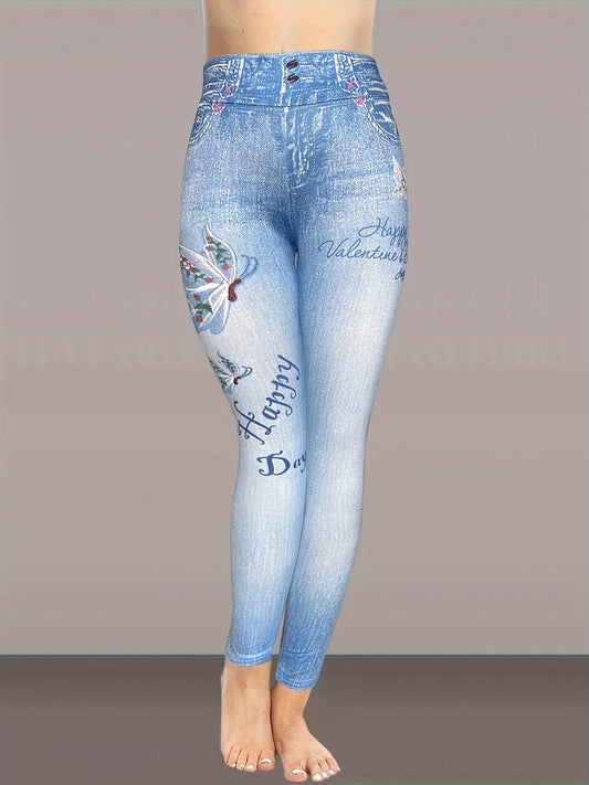 Butterfly Skinny Leggings