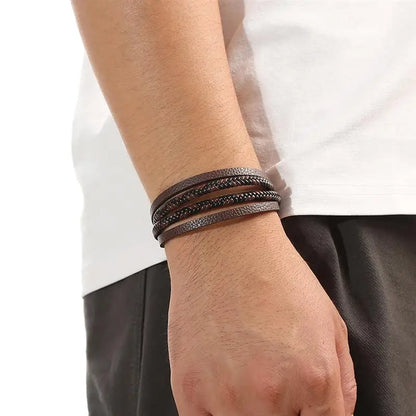 Classic Men Leather Bracelet