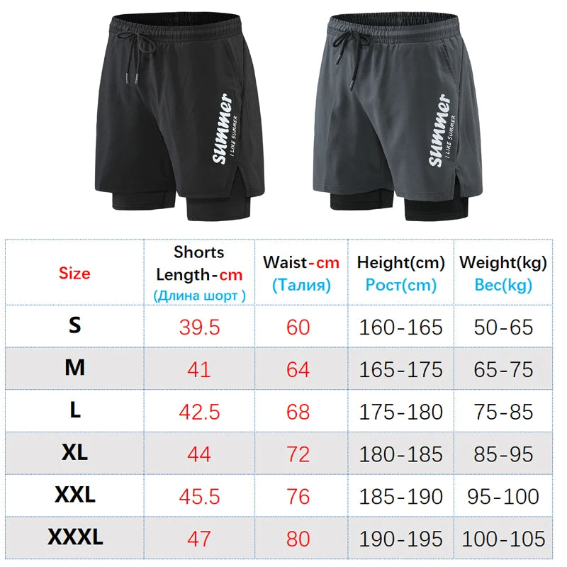 Double layer Jogger Shorts 2 in 1