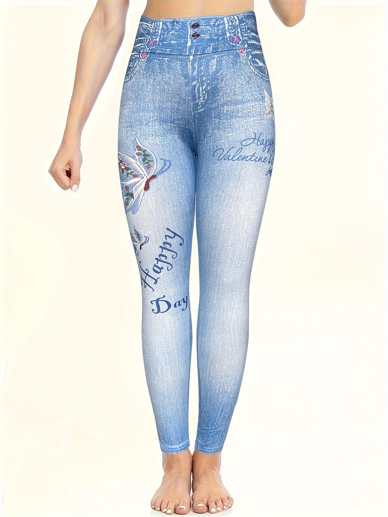 Butterfly Skinny Leggings