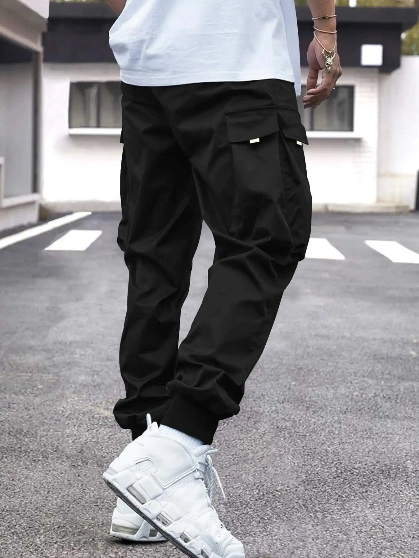 Flap Pocket Drawstring Pants