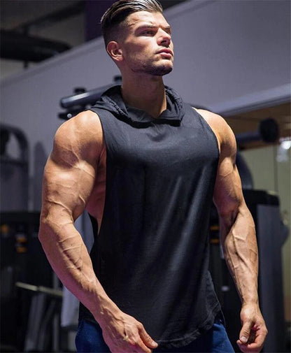 Bodybuilding Hoodie Tank Top Sleeveless