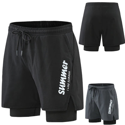 Double layer Jogger Shorts 2 in 1