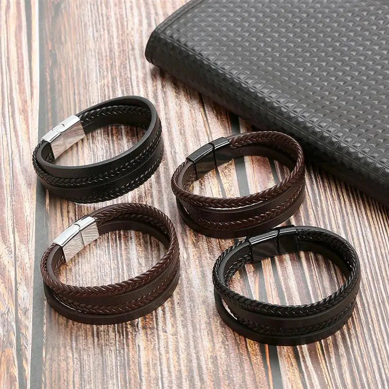 Classic Men Leather Bracelet