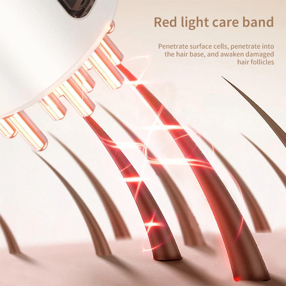 Electric Scalp Massager for Hair Growth Vibration Red Light Therapy