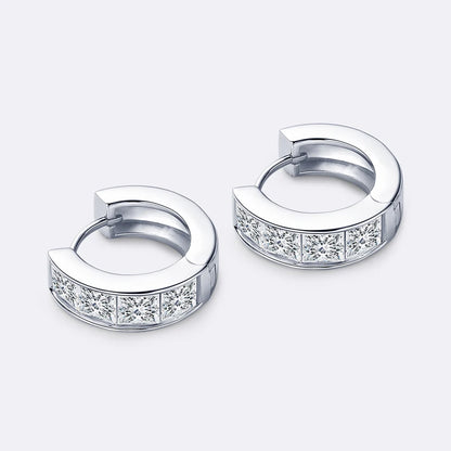 Princess Cut Moissanite Earrings 100% 925 Silver