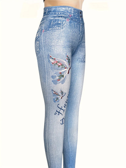 Butterfly Skinny Leggings