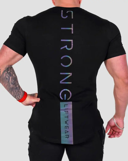 Reflective Slim t shirt Bodybuilding Workout