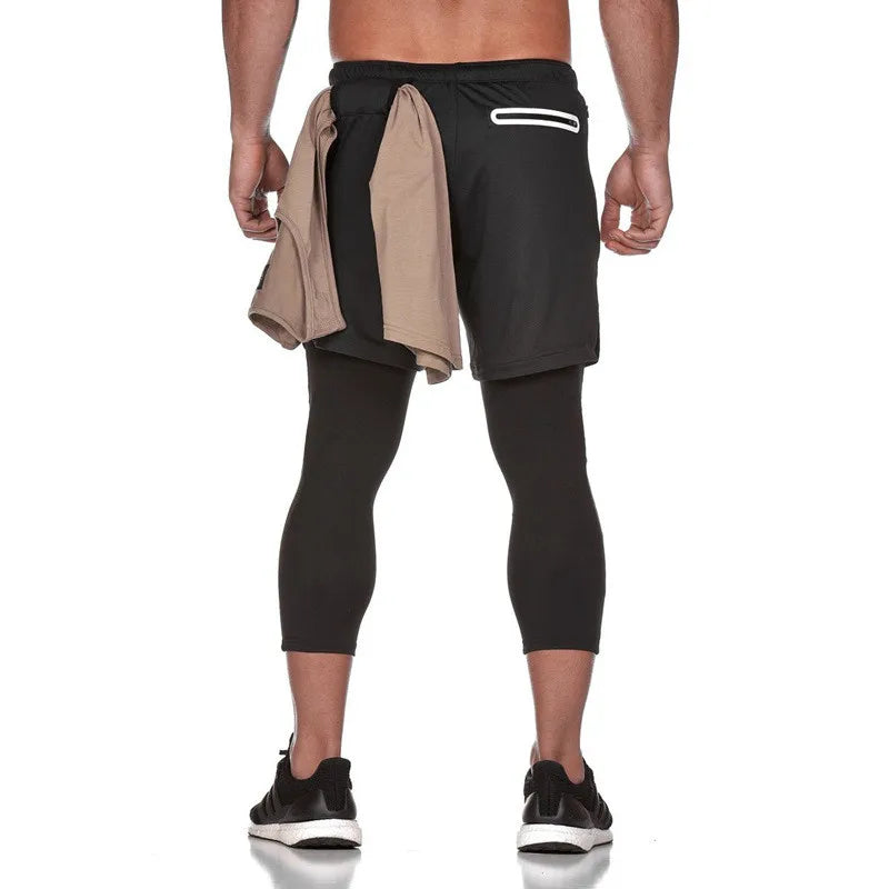 Joggers Shorts Men 2 in 1 Bodybuilding