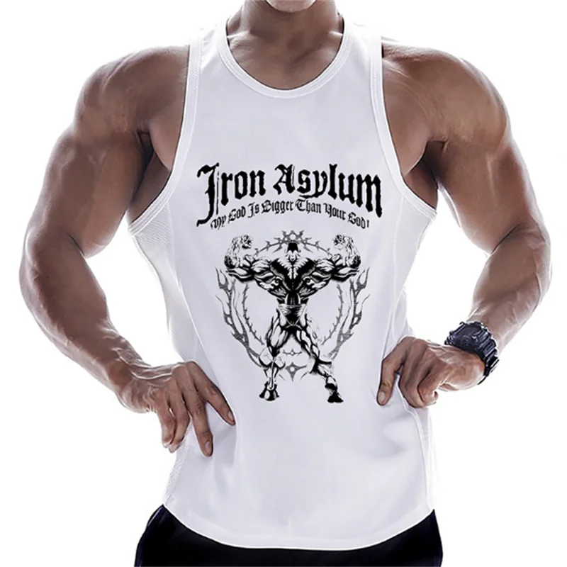 gyms bodybuilding printed Sleeveless