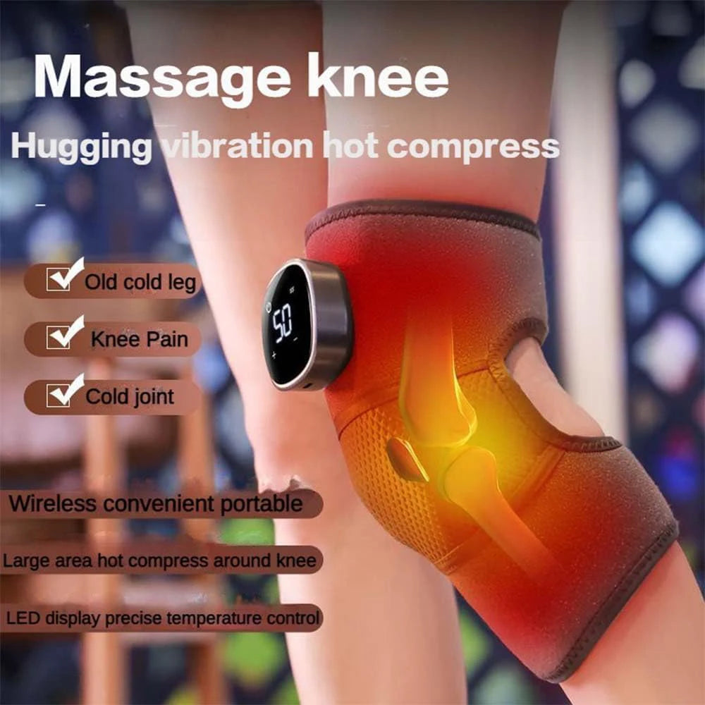 Electric Heating Knee Pad Massager Vibration Physiotherapy